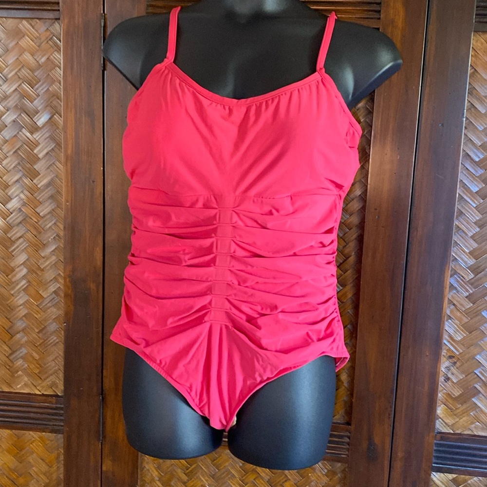 INC International Concepts Swim Ruched One Piece 20W